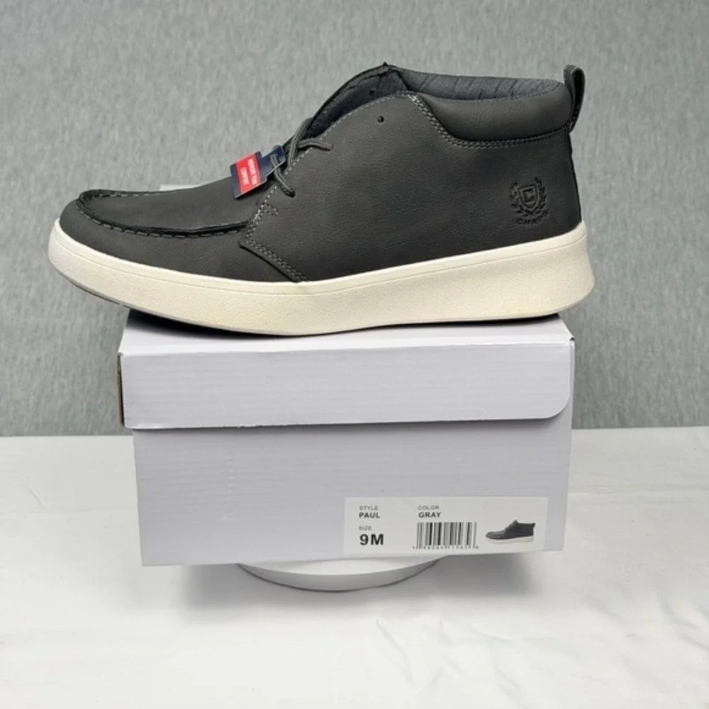 Chaps Paul Mens Gray Moc Toe Chukka Boots‎ Memory Foam Sneakers Size 9M